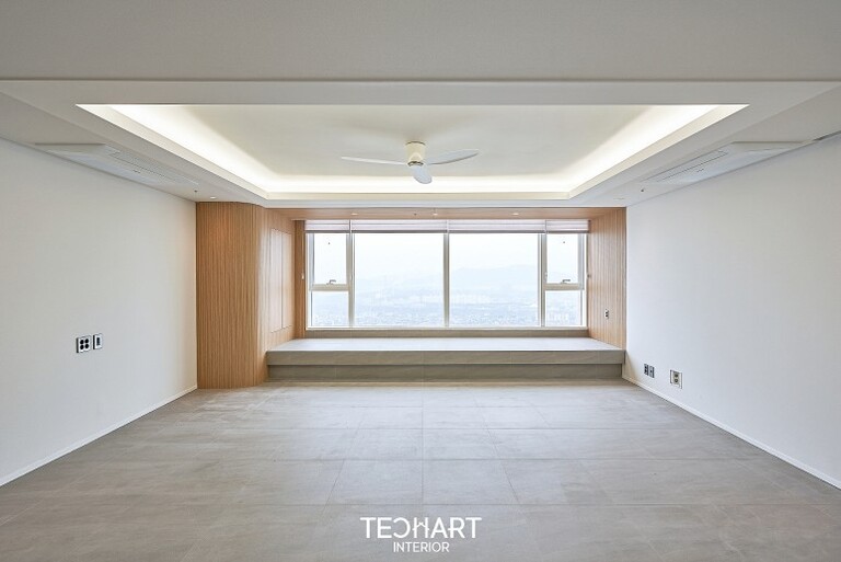 원목의 따스함과 타일의 멋스러움으로 탈바꿈한 갤러리아팰리스 69평 인테리어